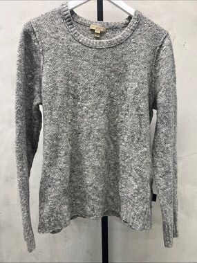 Burberry Gray Marled Knit Crewneck Sweater